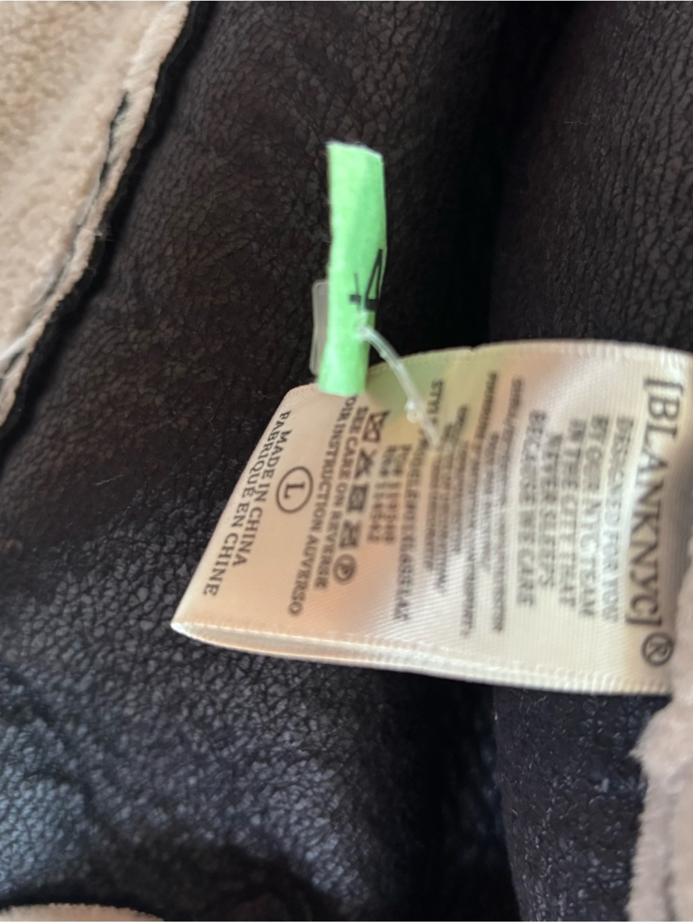 Blank NYC Cream & Black Teddy Aviator Jacket - Picture 10 of 12